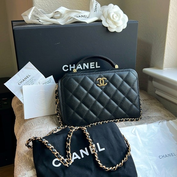 CHANEL Handbags - Chanel 22P Suit Your Case Vanity Case in Black Caviar